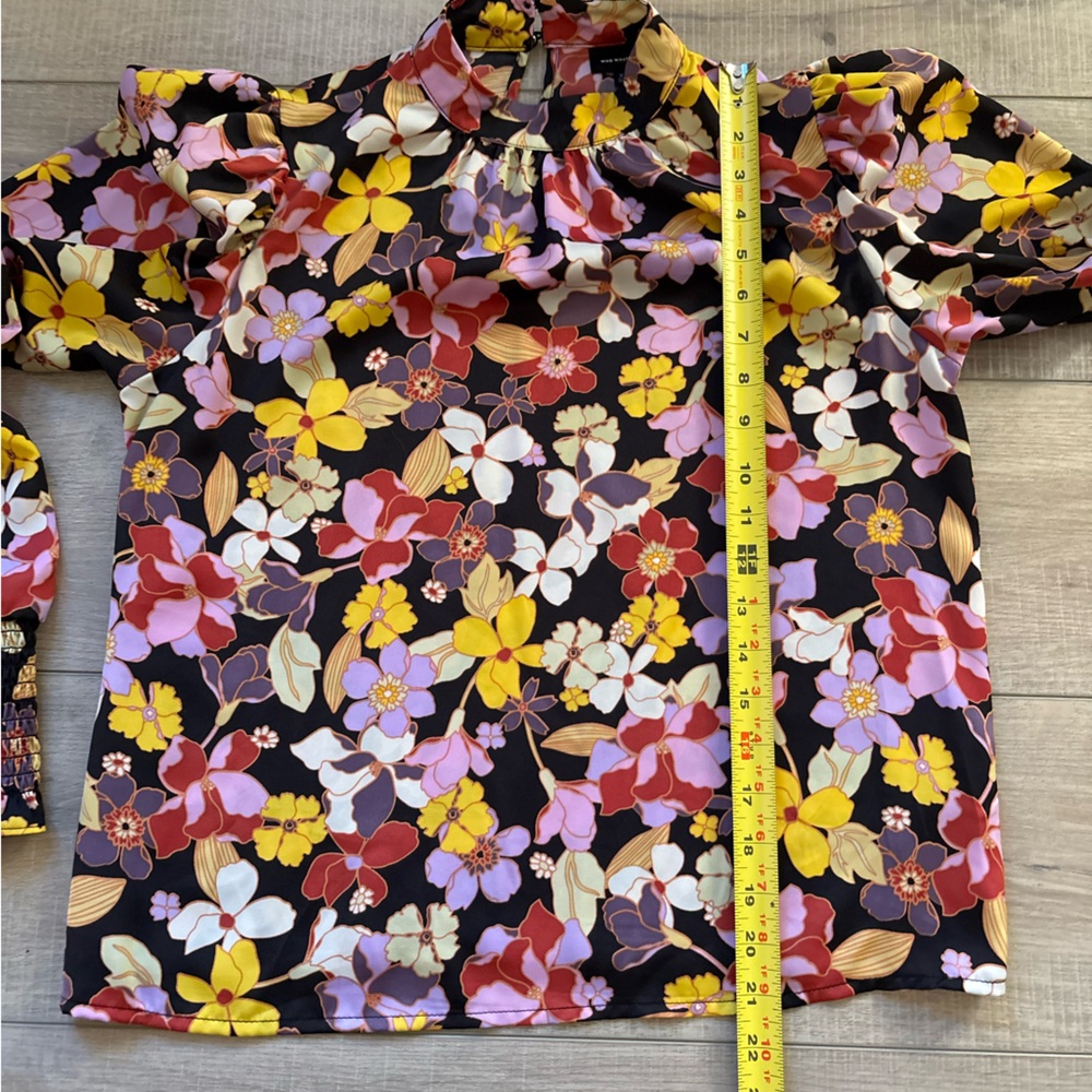 Who What Wear Multicolor Floral Blouse - Picture 6 of 9